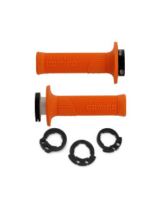 PUÑOS DOMINO D100 OFF ROAD COLOR NARANJA 2