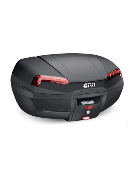 BAÚL METALICO RIVIERA E4N MARCA GIVI DE COLOR NEGRO