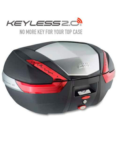 BAÚL MARCA GIVI V47N 47L GIVI TAPA DE ALUMINIO CIERRE KEYLESS 2