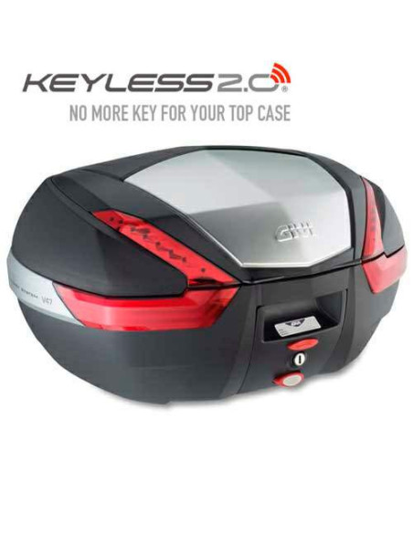 BAÚL MARCA GIVI V47N 47L GIVI TAPA DE ALUMINIO CIERRE KEYLESS 2