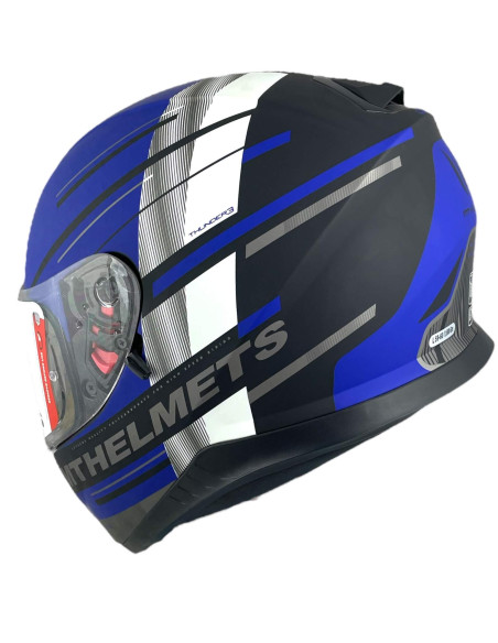 Casco Mt Thunder 3 modelo Pit lane Azul Exposicion Talla M