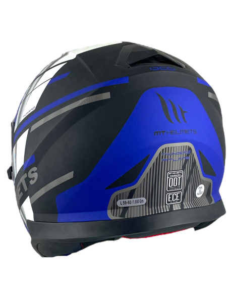 Casco Mt Thunder 3 modelo Pit lane Azul Exposicion Talla M