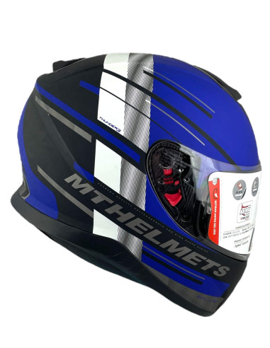 Casco Mt Thunder 3 modelo Pit lane Azul Exposicion Talla M