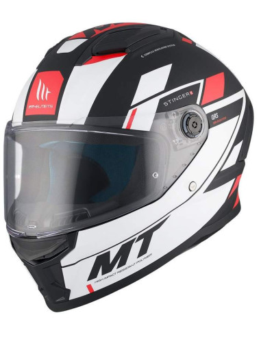 MT HELMETS STINGERS 2 ZIVZE B5 BLANCO Y ROJO MATE HOMOLOGACION 22.06