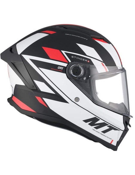 MT HELMETS STINGERS 2 ZIVZE B5 BLANCO Y ROJO MATE HOMOLOGACION 22.06