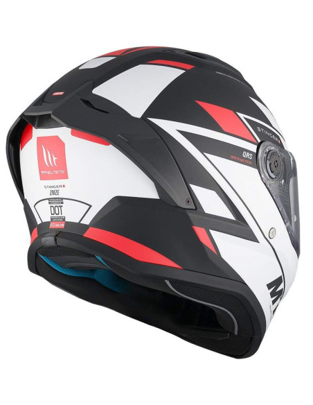 MT HELMETS STINGERS 2 ZIVZE B5 BLANCO Y ROJO MATE HOMOLOGACION 22.06