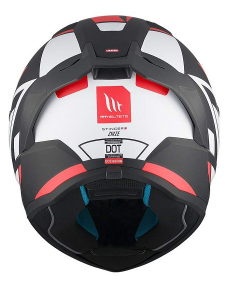 MT HELMETS STINGERS 2 ZIVZE B5 BLANCO Y ROJO MATE HOMOLOGACION 22.06