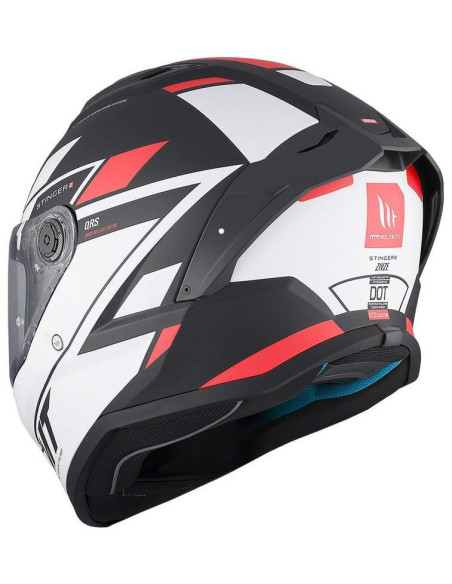 MT HELMETS STINGERS 2 ZIVZE B5 BLANCO Y ROJO MATE HOMOLOGACION 22.06
