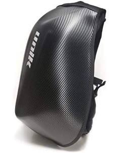Unik Mochila para moto, esquí, camping, desplazamientos. Acabado Carbono, 24L de volumen, Resistente al agua. 2