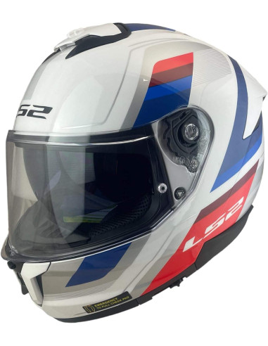 LS2 Helmet Casco Integral KPA FF808 Stream II Vintage Blanco Azul Rojo