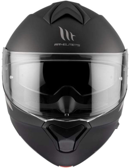 MT Helmet Casco Abatible Genesis con Bluetooth Incorporado Negro Mate con homologacion 22.06