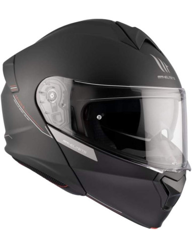 MT Helmet Casco Abatible Genesis con Bluetooth Incorporado Negro Mate con homologacion 22.06