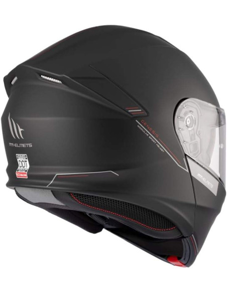 MT Helmet Casco Abatible Genesis con Bluetooth Incorporado Negro Mate con homologacion 22.06