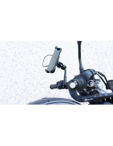 SOPORTE MOVIL MIRROR, FIJACIÓN PARA FUNDA SMARTPHONE CON ABRAZADERA 9-14 MM