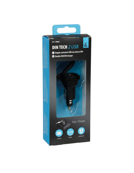 SOPORTE MOVIL DIN TECH CARGADOR BATERIA 2 PUERTOS USB