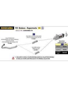 ARROW Colector acero Racing Husqvarna 701 Enduro-Supermoto 17-20 2