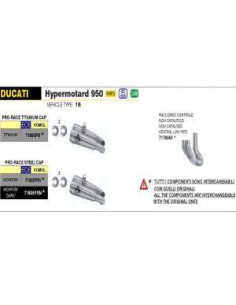 ARROW Racord de unión Titanio DUCATI HYPERMOTARD 950 22- 2