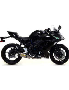 ARROW Escape aluminio negro terminal acero Kawasaki Z650 17-/Ninja 650 17- OC 2