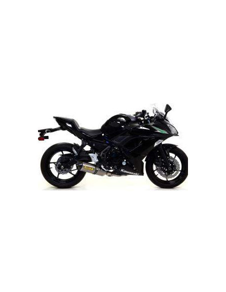 ARROW Escape aluminio negro terminal acero Kawasaki Z650 17-/Ninja 650 17- OC