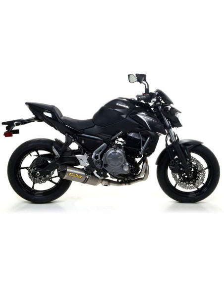 ARROW Escape titanio fondo acero Kawasaki Z650-ninja-versys 17- OC