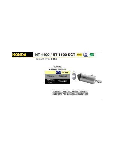 ARROW Escape sonora Honda NT1100 22+ titanio negro