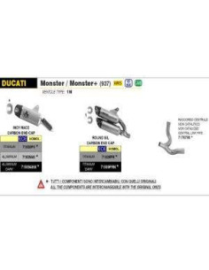 ARROW Supresor catalizador Ducati Monster 937 2021+ 2