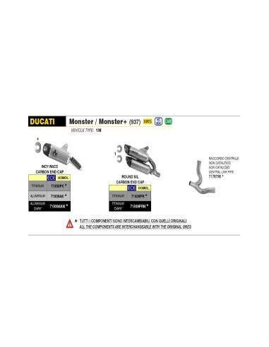 ARROW Supresor catalizador Ducati Monster 937 2021+