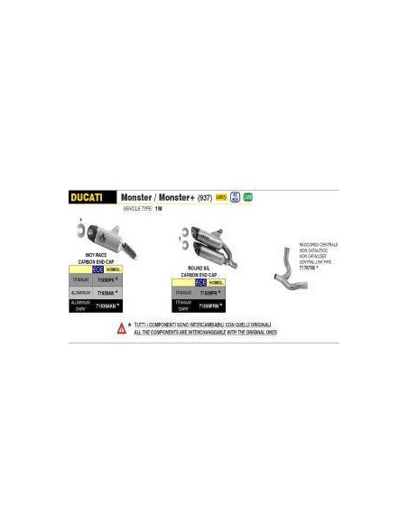 ARROW Supresor catalizador Ducati Monster 937 2021+