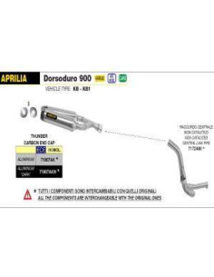ARROW Supresor catalizador APRILIA DORSODURO 17-19 2