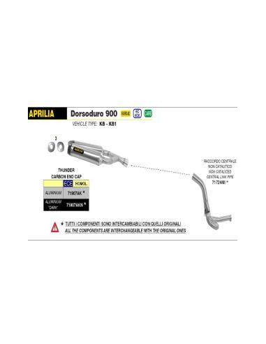 ARROW Supresor catalizador APRILIA DORSODURO 17-19