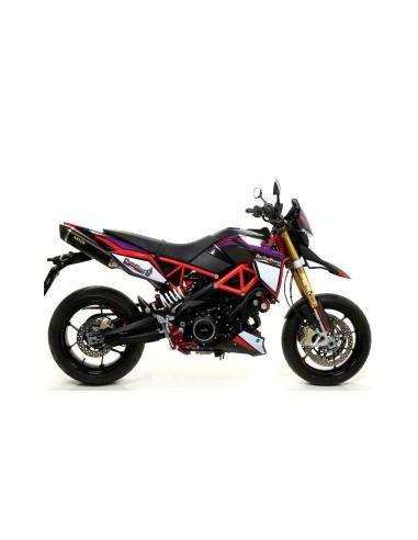 ARROW Escape Thunder negro doble salida APRILIA DORSODURO 17-19