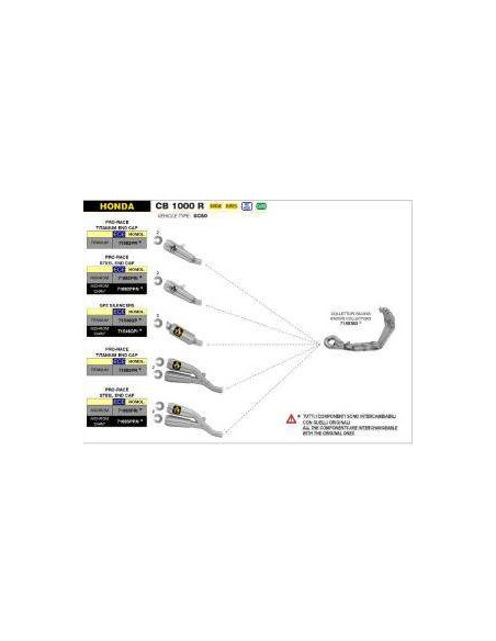 ARROW Colectores Racing Honda CB1000R 18- ProRace