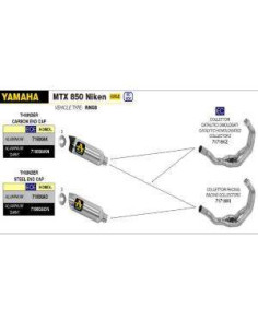 ARROW Kit colectores Yamaha MTX 850 NIKEN 18-20 2