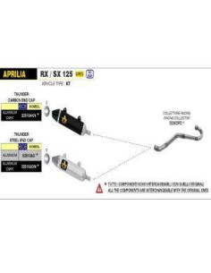 ARROW Colector Titanio Racing APRILIA RX-SX 125 2021- 2