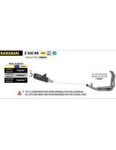 ARROW Colector acero Racing Kawasaki Z900RS 17-19 2