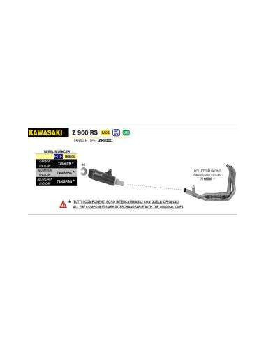 ARROW Colector acero Racing Kawasaki Z900RS 17-19