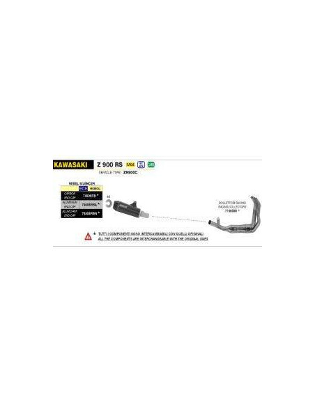 ARROW Colector acero Racing Kawasaki Z900RS 17-19