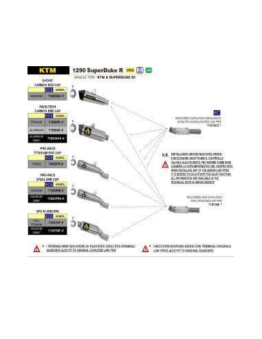ARROW Catalizador adaptador acero KTM 1290 Superduke 17-19