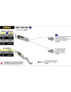 ARROW Racord de union acero Racing HONDA CBR 1000RR 08-13 2