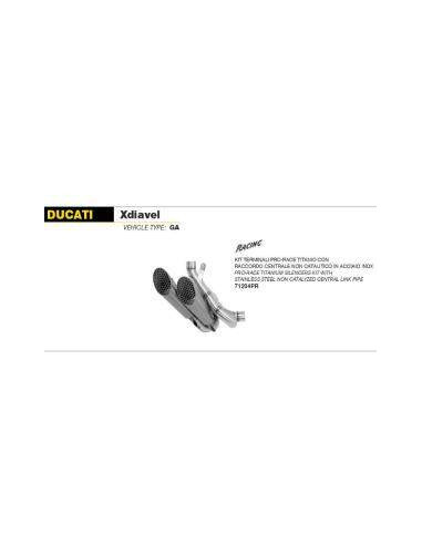 ARROW Escape Pro Race negro Ducati Xdiavel 16-20