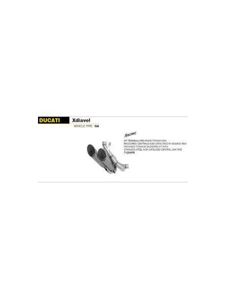 ARROW Escape Pro Race negro Ducati Xdiavel 16-20