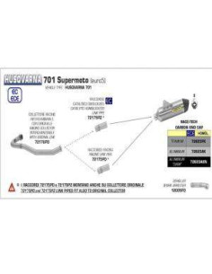 ARROW Colector acero Racing Husqvarna 701 Enduro-Supermoto 2021+ 2