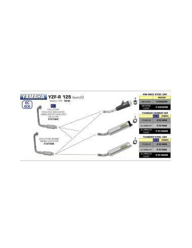 ARROW Colector Yamaha YZFR125/MT125 21+