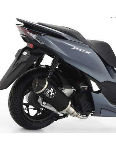 ARROW Escape Honda PCX125 21- OC aluminio negro