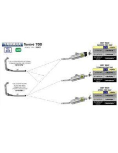 ARROW Colector acero Yamaha Tenere 700 19-20 2