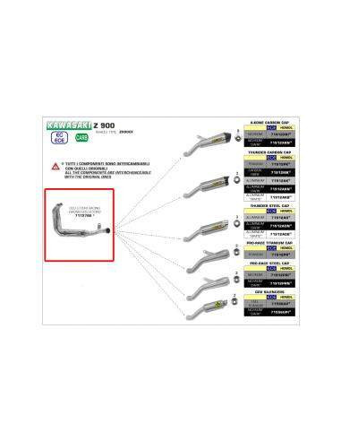 ARROW Colector acero Racing Kawasaki Z900 20- (FULL)