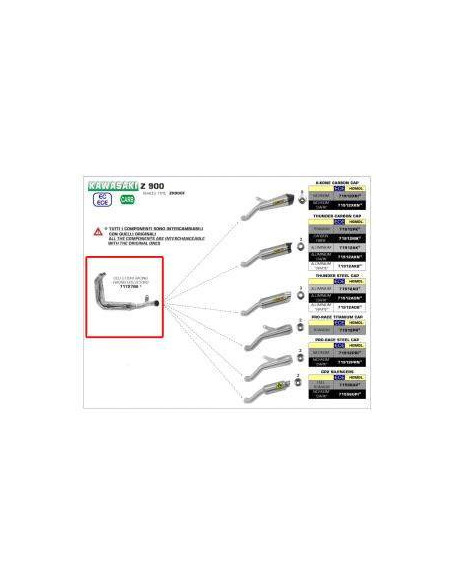 ARROW Colector acero Racing Kawasaki Z900 20- (FULL)