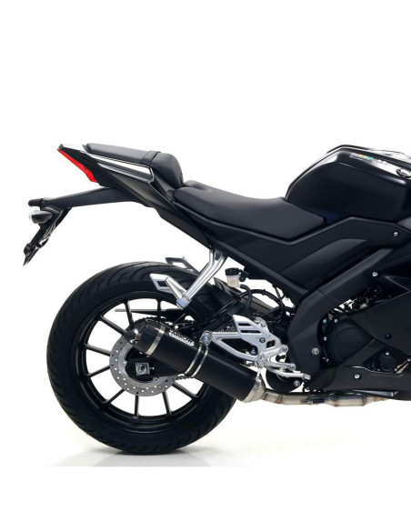 ARROW Silencioso Street Thunder aluminio Dark tapa en carbono Yamaha YZFR-MT 125 OC