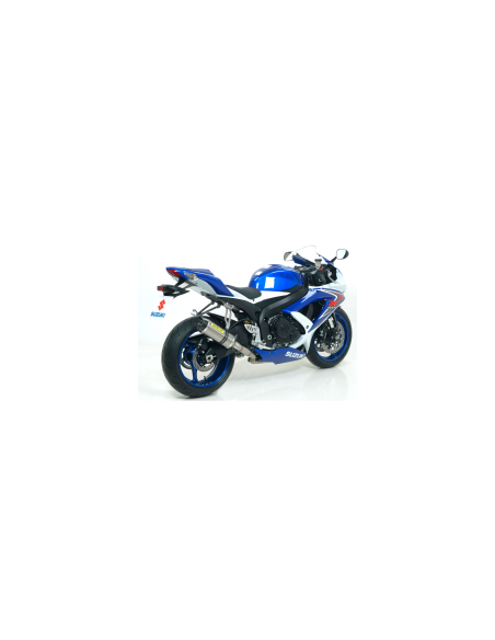 ARROW Escape aluminio negro para Suzuki GSXR600-750 2008-10 OC