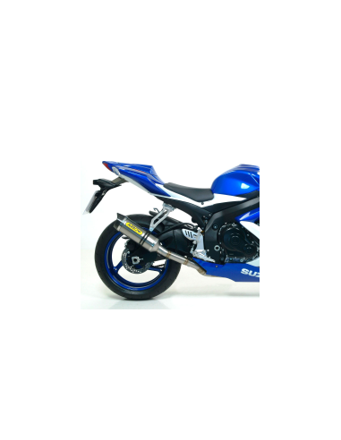 ARROW Escape aluminio negro para Suzuki GSXR600-750 2008-10 OC